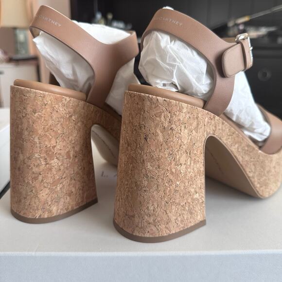 Stella McCartney Womens Skyla Alter Brown Platform Heels 38.5 Medium (MSRP $925) - Picture 5 of 7